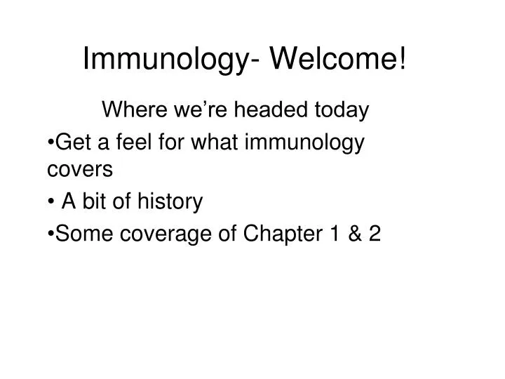 PPT Immunology Welcome PowerPoint Presentation Free Download ID 