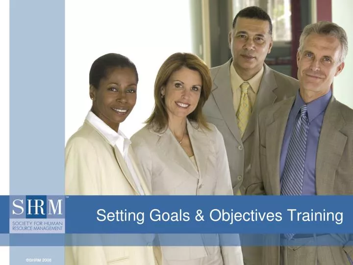 setting goals objectives training n.