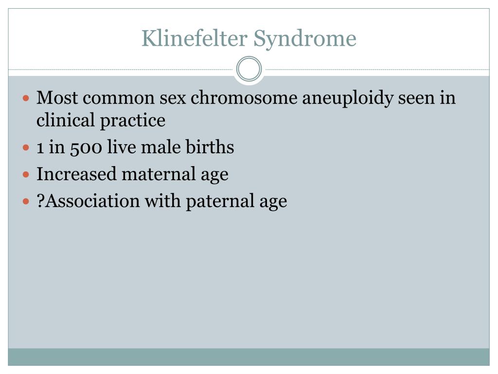 Ppt Klinefelter Syndrome Powerpoint Presentation Free Download Id