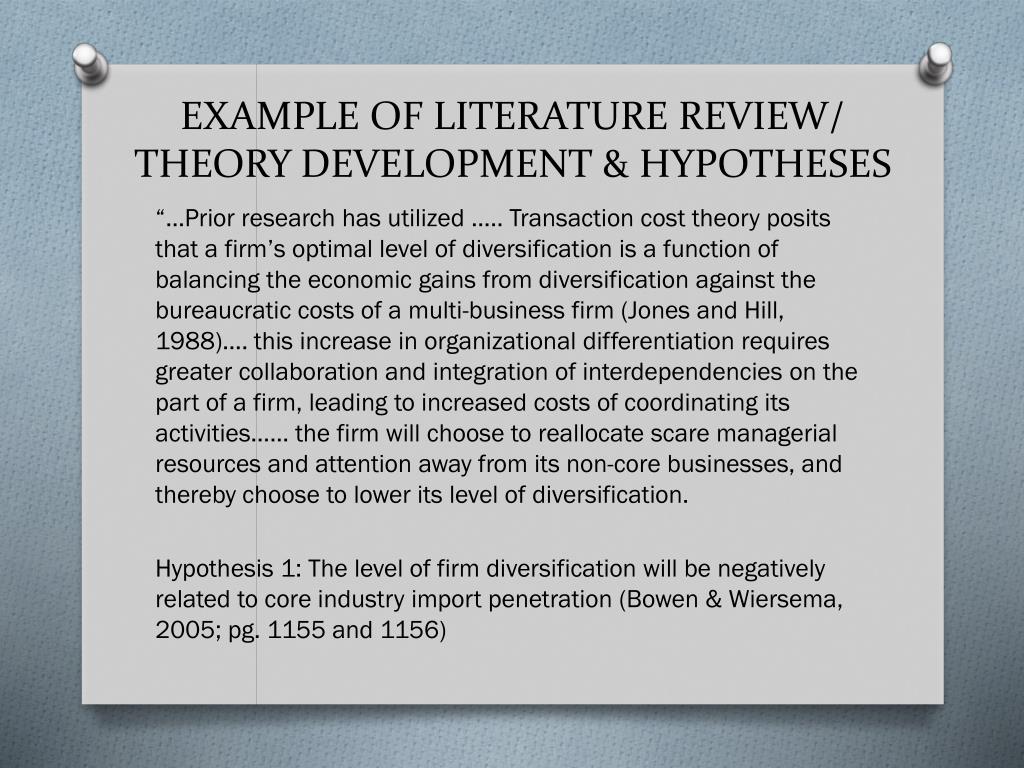 theory in literature review