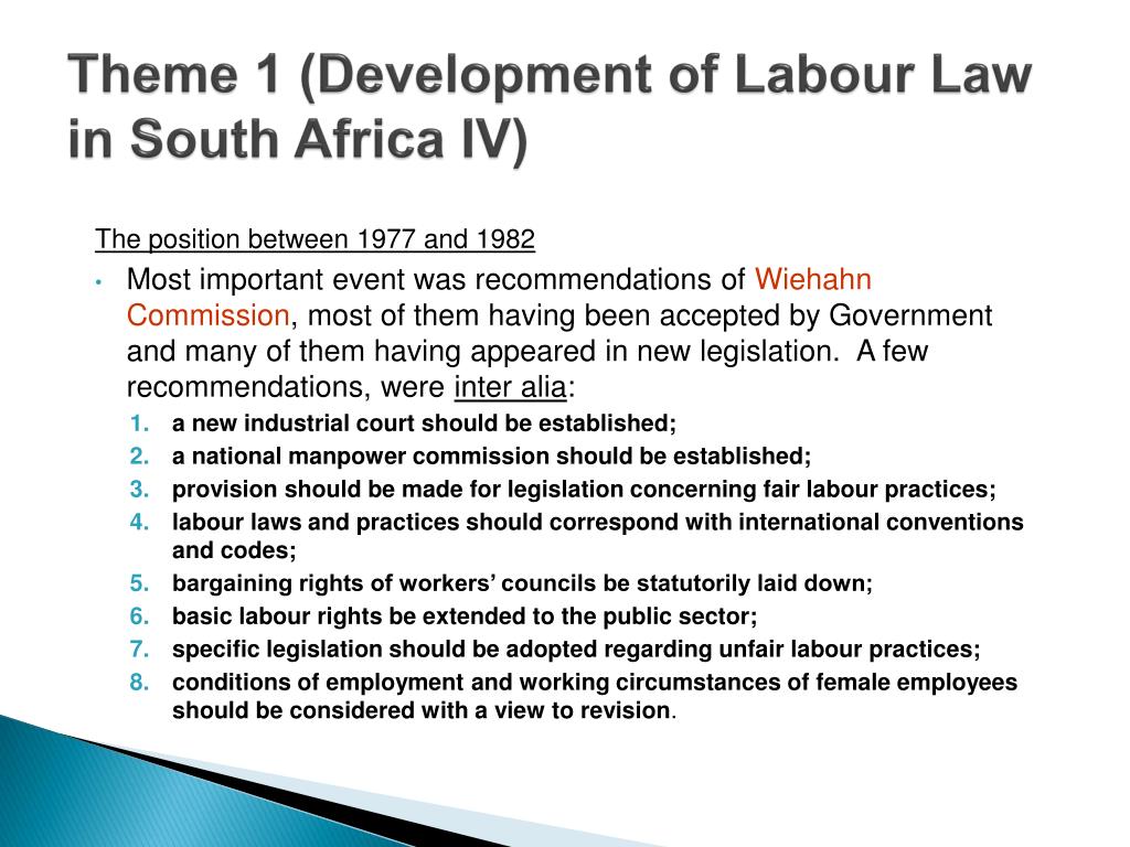 labour law research topics in south africa