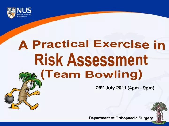 PPT A Practical Exercise in Risk Assessment (Team Bowling) PowerPoint