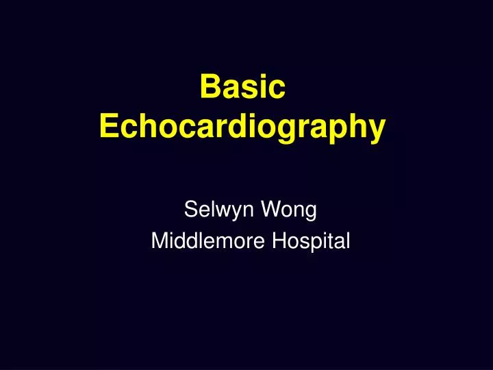basic echocardiography n.