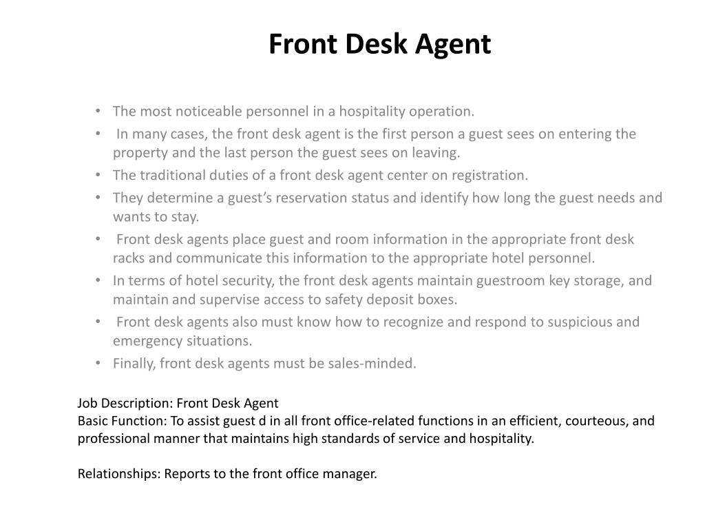 Ppt Front Office Organization Chart Powerpoint Presentation