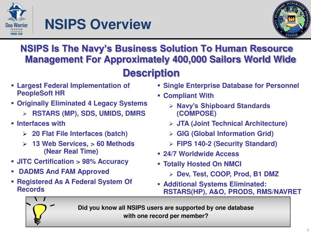 PPT NSIPS Update PowerPoint Presentation, free download ID6646280