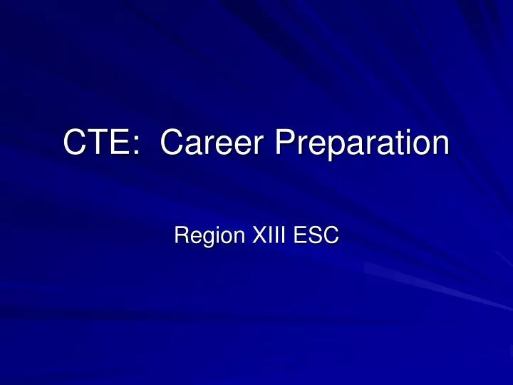 cte career preparation n.