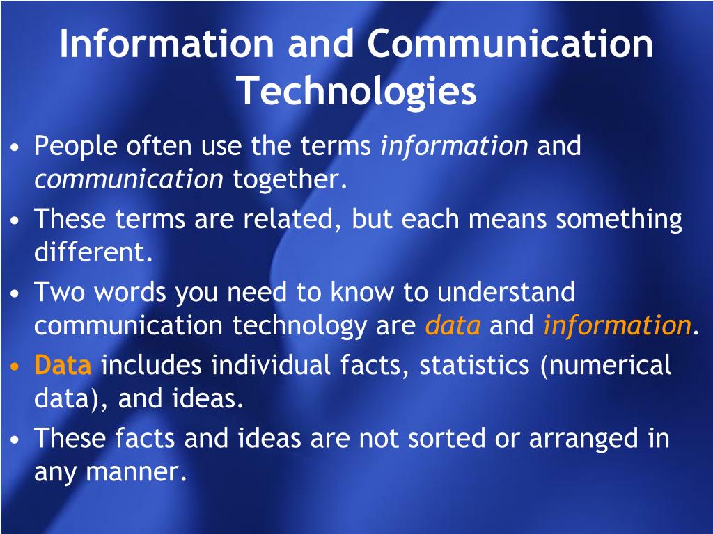 information and communication technology presentation