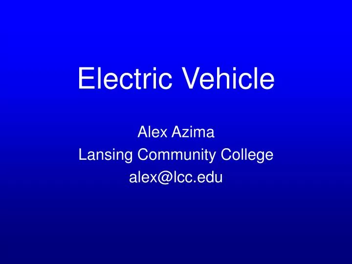 PPT Electric Vehicle PowerPoint Presentation Free Download ID 6647720