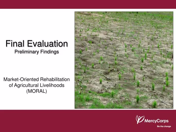 final evaluation preliminary findings n.