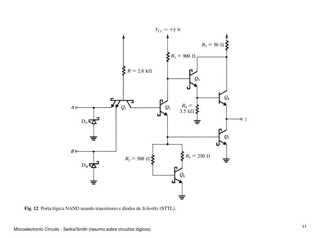 PPT - Fig . 1 Tempos de propagação e de transição de nível lógico de uma porta  lógica NOT. PowerPoint Presentation - ID:6648370, image size:1024x768