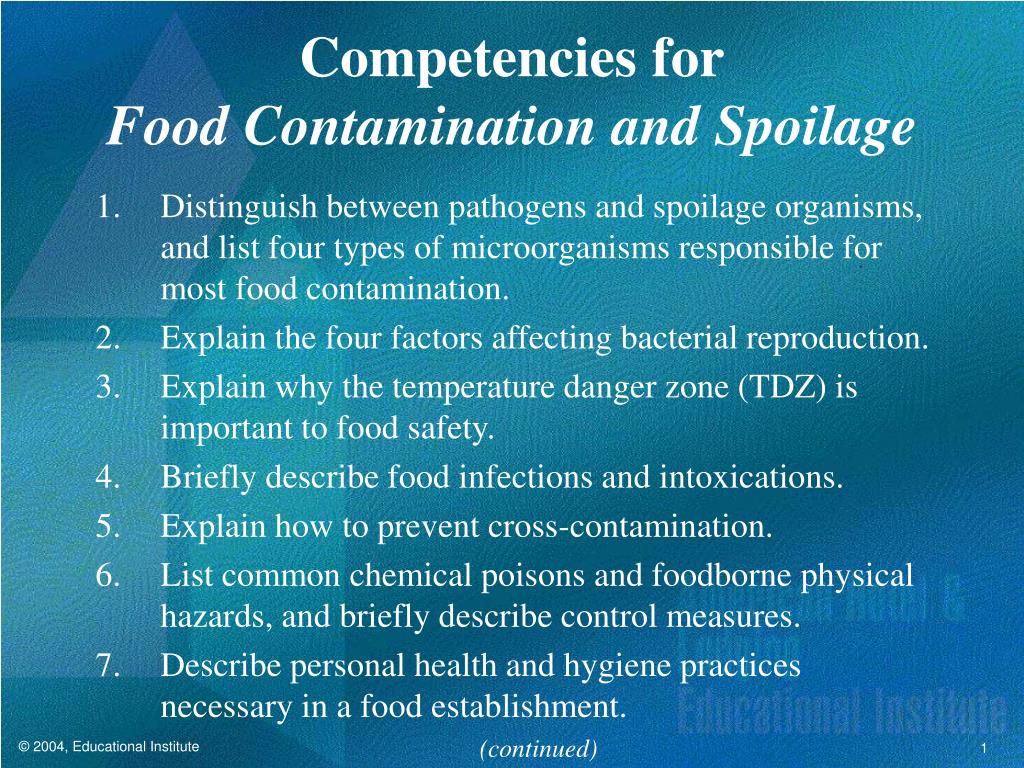 presentation of food contamination