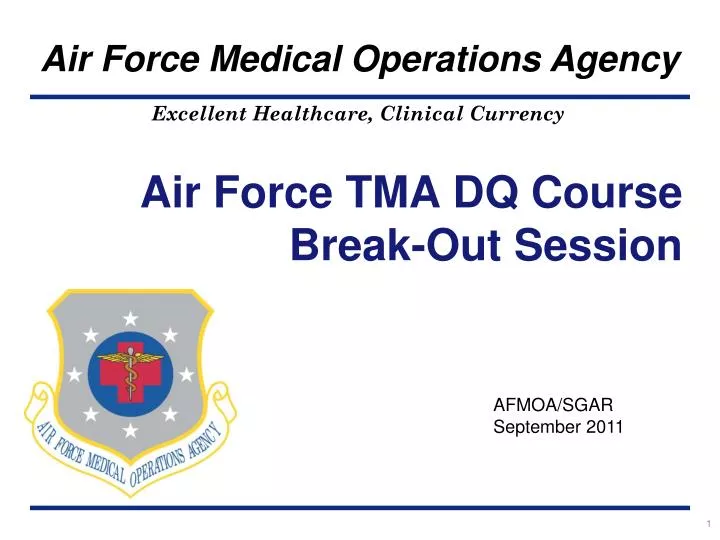 air force tma dq course break out session n.