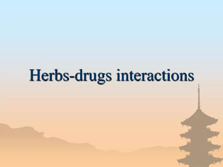 herbs drugs interactions n.