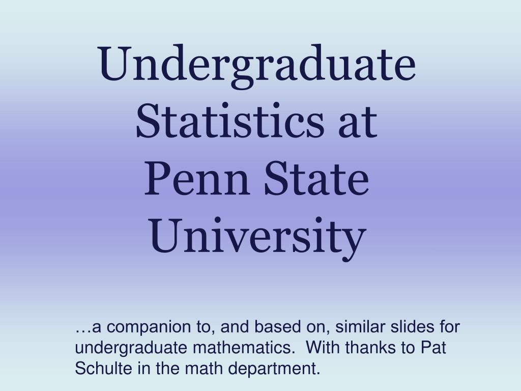 penn state phd in statistics