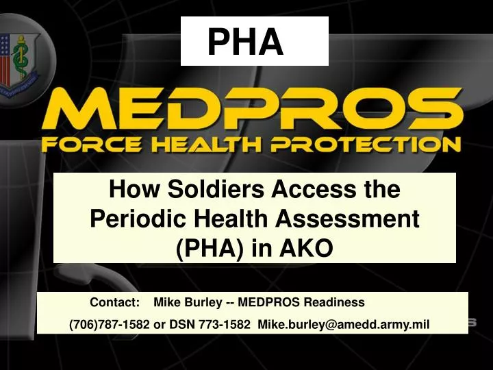 PPT How Soldiers Access the Periodic Health Assessment (PHA) in AKO