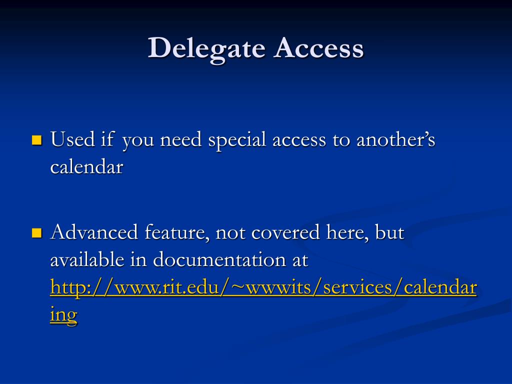 PPT Introduction to Microsoft Exchange Calendar PowerPoint