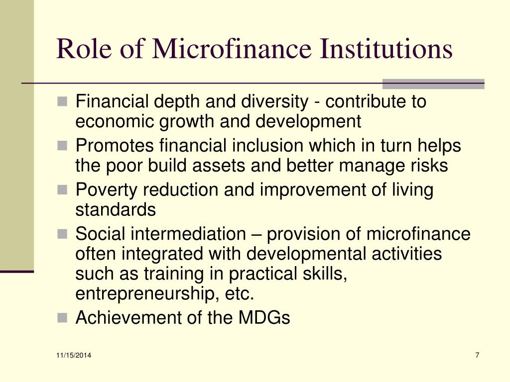 what is microfinance institutions