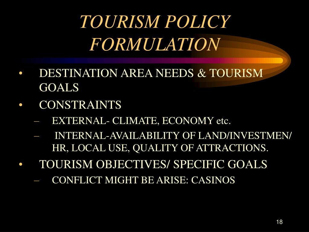 tourism policy planning and development ppt
