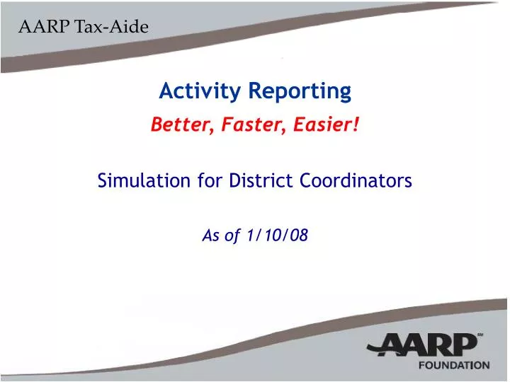 activity reporting n.