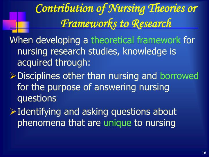 theoretical and conceptual framework in nursing research ppt