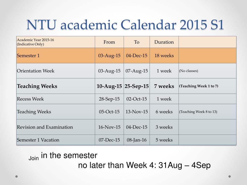 20+ Ntu Academic Calendar Free Download Printable Calendar Templates ️
