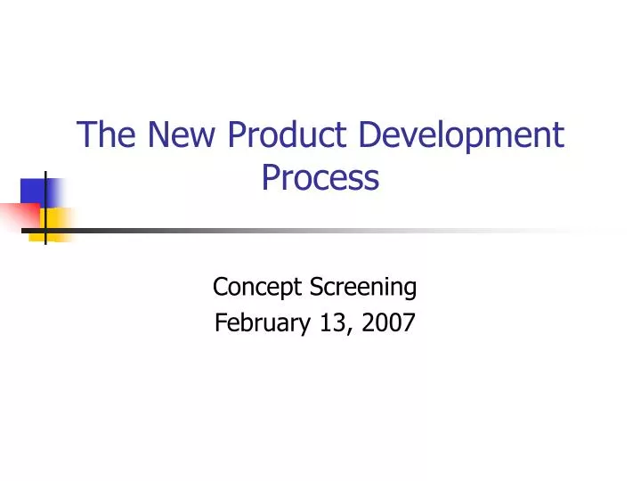 new product development process new product development process