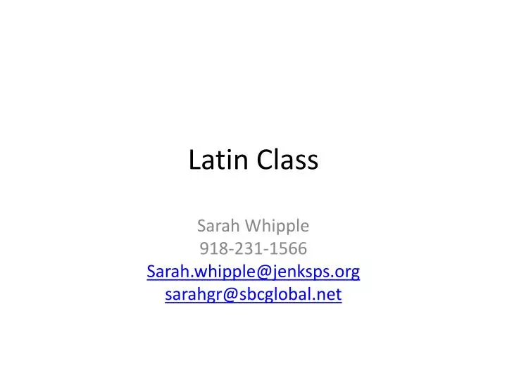 latin class n.