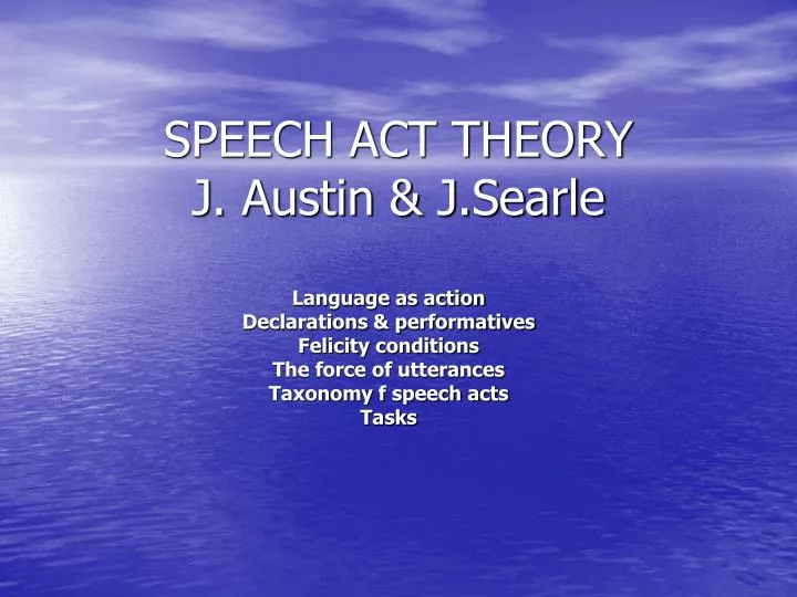 speech act austin definition
