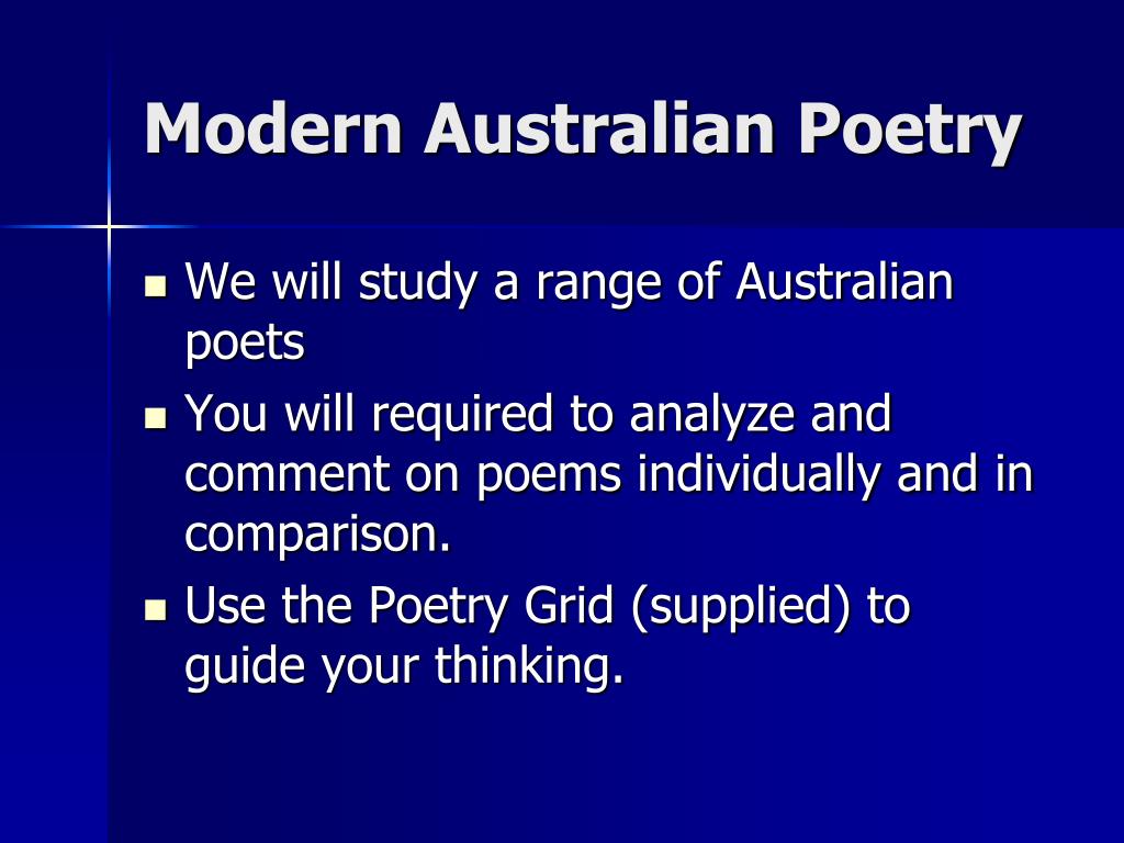 specifikation vanter det er nytteløst PPT - Australian Poetry PowerPoint Presentation, free download - ID:6654941