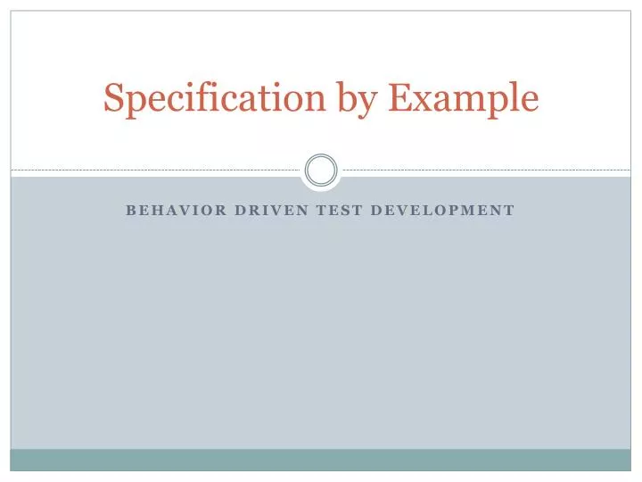 PPT - Behavior Driven Test Development PowerPoint Presentation, free ...