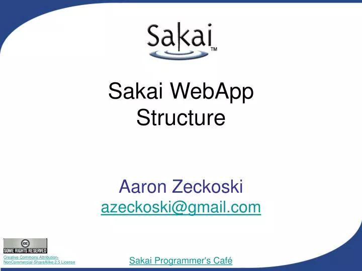 sakai webapp structure n.