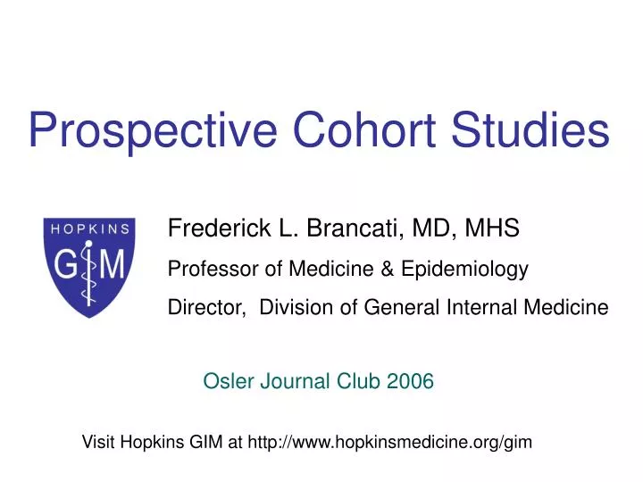 PPT - Prospective Cohort Studies PowerPoint Presentation, free download ...
