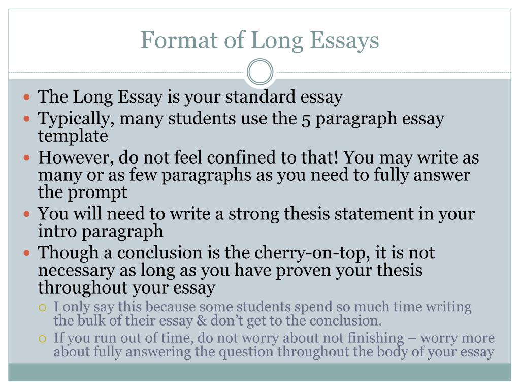 long long essays