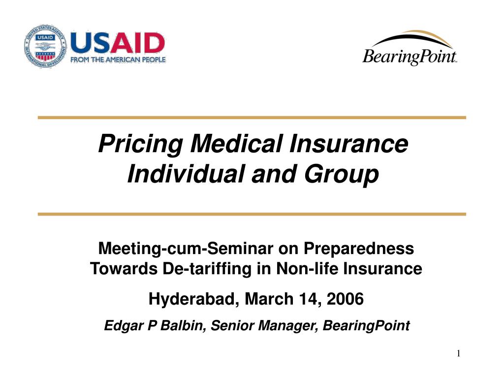 ppt - pricing medical insurance individual and group