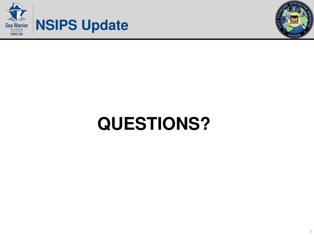 PPT NSIPS Update PowerPoint Presentation, free download ID6658400
