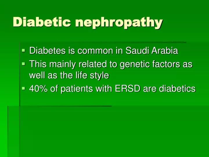 Diabeteses nephropathia - ppt letölteni