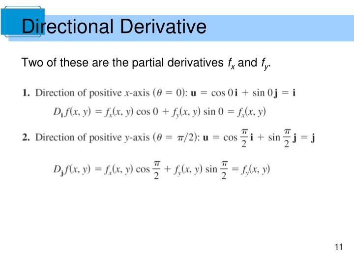 Ppt Directional Derivatives And Gradients Powerpoint Presentation