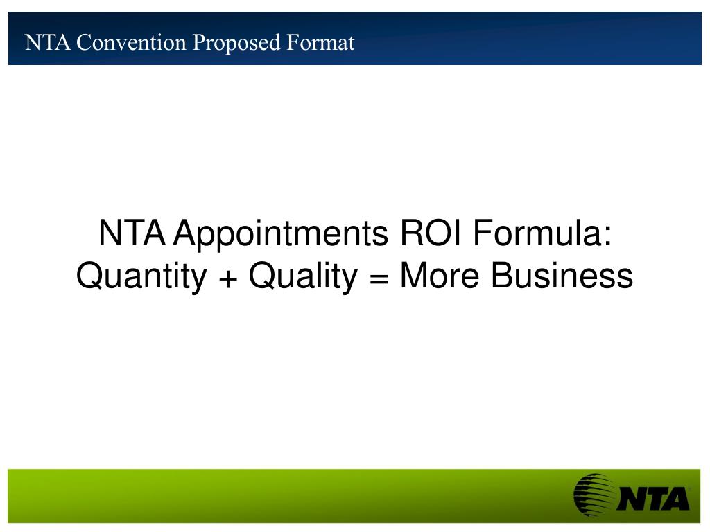 PPT NTA Annual Convention Proposed Format PowerPoint Presentation