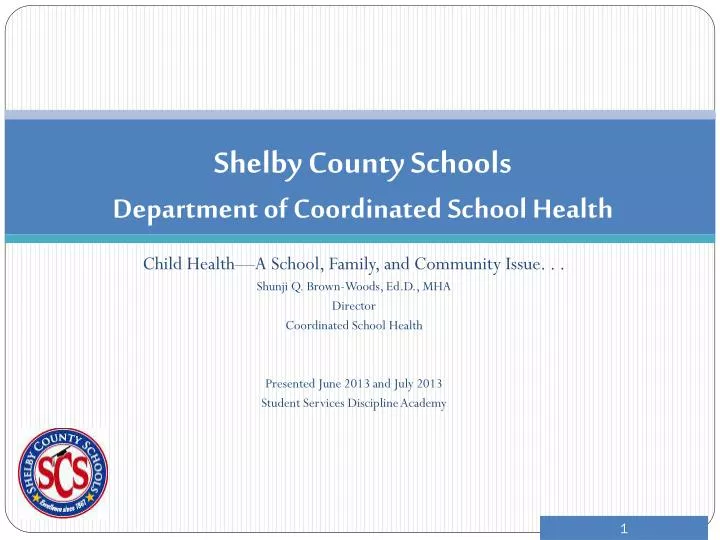 shelby county schools department of coordinated school health n.