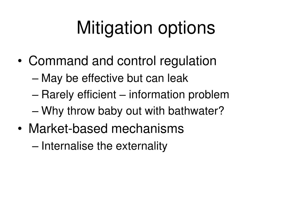 Mitigation Options Interface PPT - The Economics of Sustainability PowerPoint Presentation, free ...