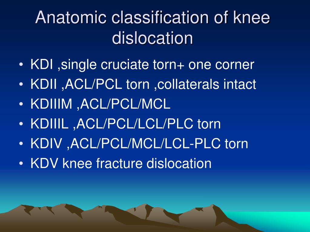 PPT Complex Ligament Injuries of The Knee PowerPoint Presentation