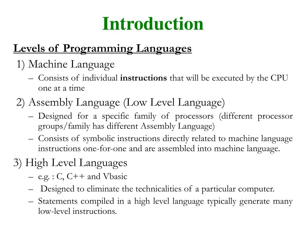 Ppt Chapter 5 Introduction To Assembly Language Powerpoint Presentation Id6660721 