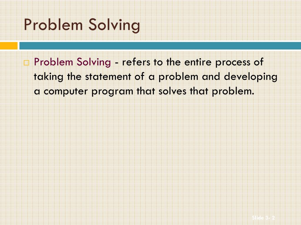 what is problem solving techniques in computer