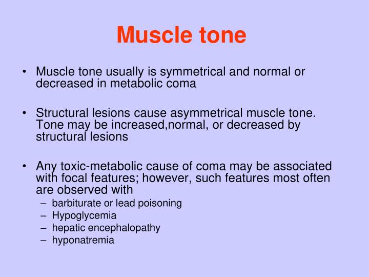 Poor muscle tone med term