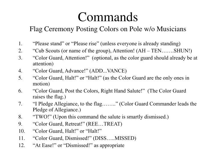 American Flag Ceremony Script