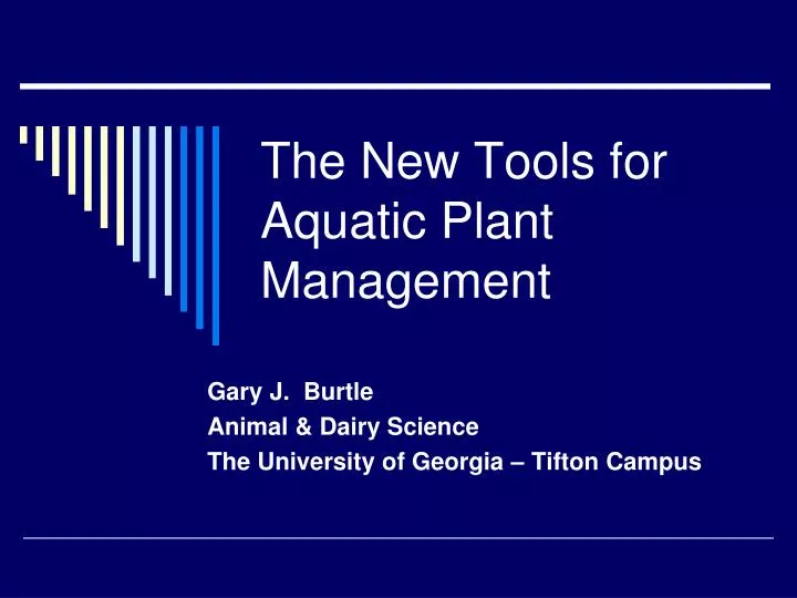 the new tools for aquatic plant management n.