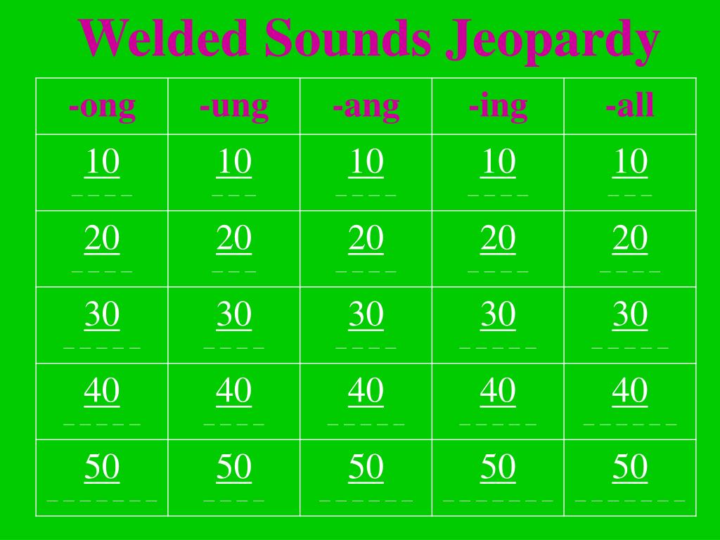 ppt welded sounds jeopardy powerpoint presentation id 6662532 jeopardy sounds