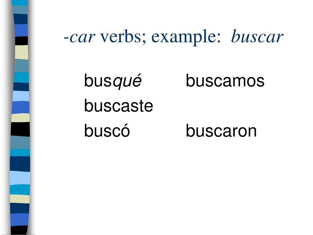 car preterite endings car preterite endings