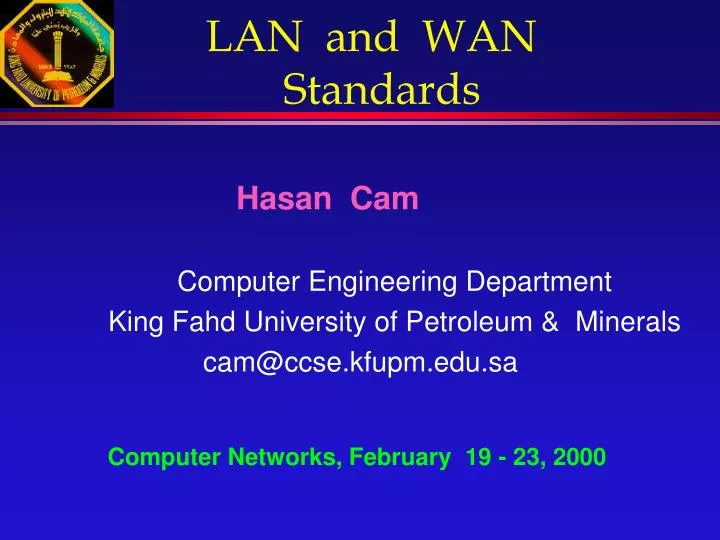 lan and wan standards n.