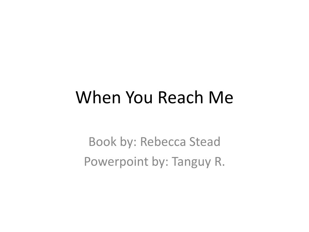 when you reach me book when you reach me book